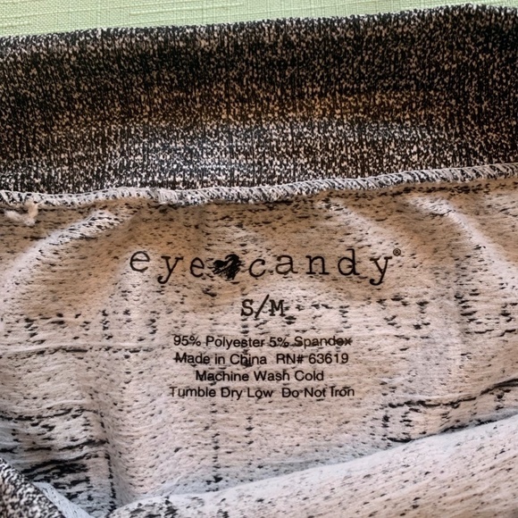 Eye Candy Stretchy Denim Look Shorts Grey Women's S/M New with Tags Spandex Poly - Picture 3 of 5